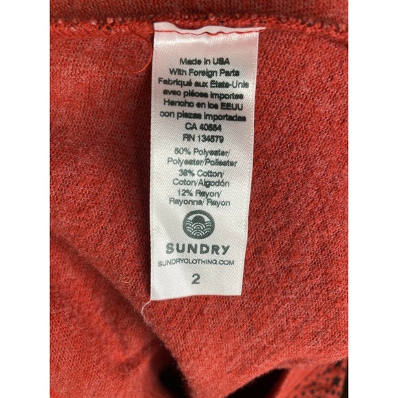 Sundry Red Star Cotton Drawstring Joggers Pants - Picture 8 of 9
